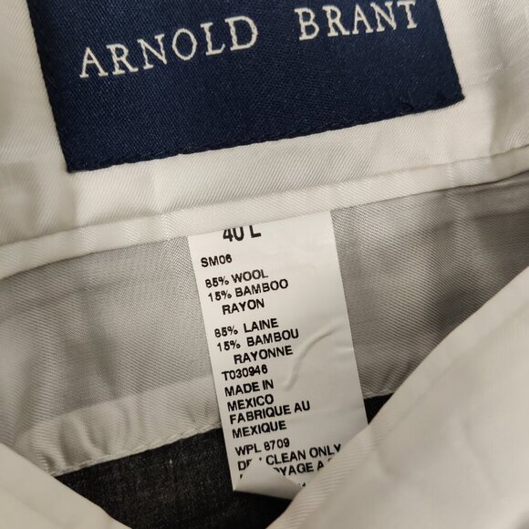Arnold Brant Men's Wool Bamboo Blazer Jacket Size 40L Quiet Luxury Old Money - Picture 9 of 9